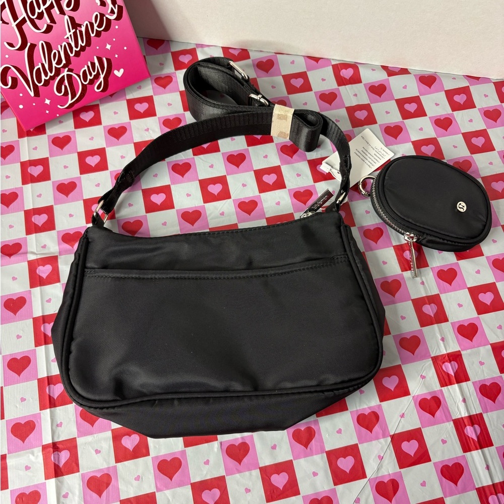 Lululemon Black Crossbody Bag with Silver Accents - Picture 3 of 5